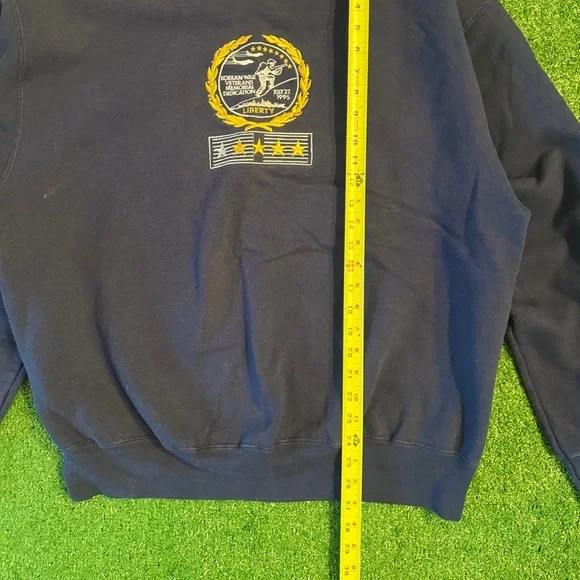 Vintage 90's Fruit of the Loom Made in USA Charcoal Crewneck Sweatshirt Blue XL